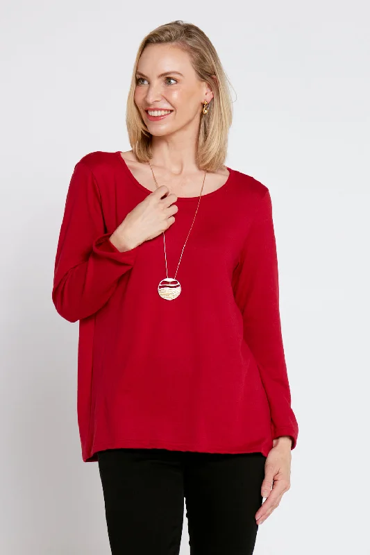 Rory Knit Top - Red