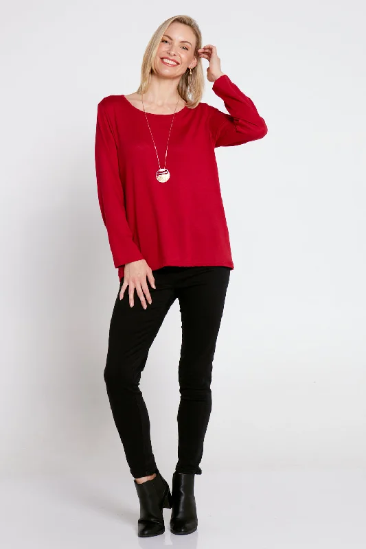 Rory Knit Top - Red