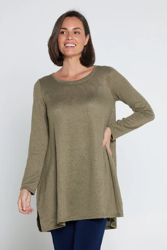 Barb Knit Top - Khaki