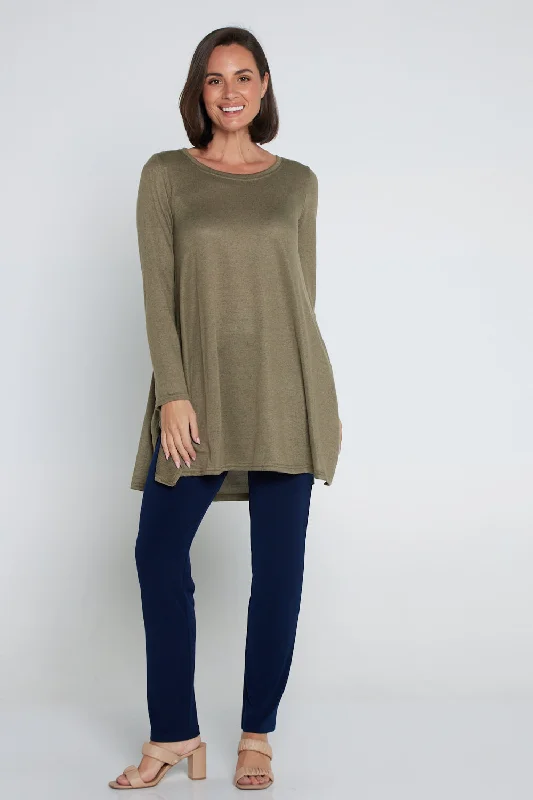 Barb Knit Top - Khaki