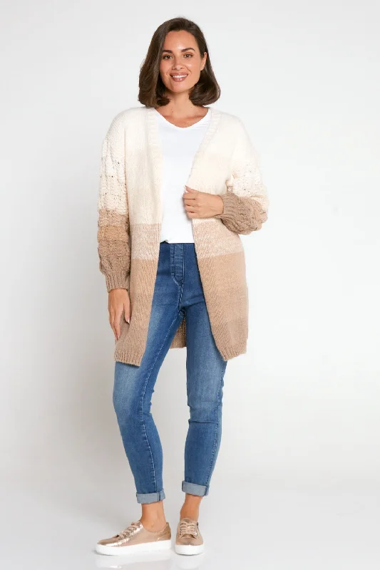 Benita Knit Cardi - Latte Ombre