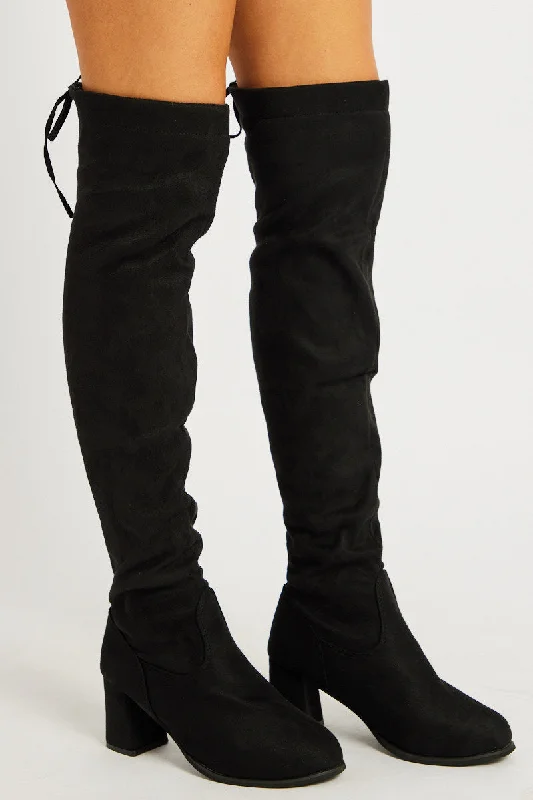 Black Over The Knee Boots