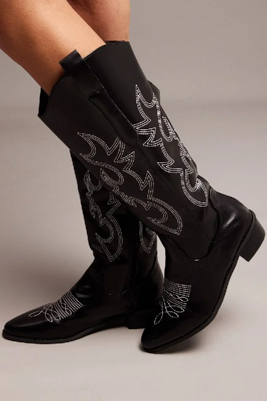 Black Western Boots