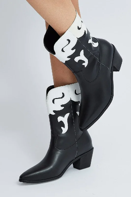 Black Western Cowboy Boots