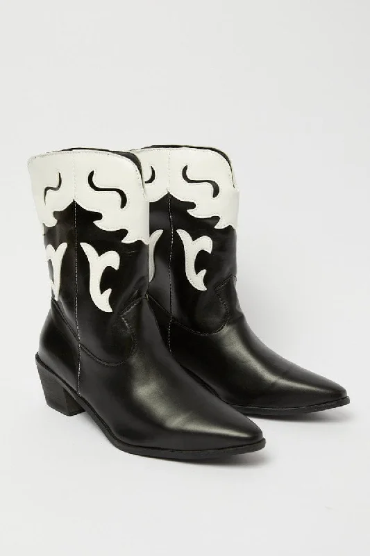 Black Western Cowboy Boots