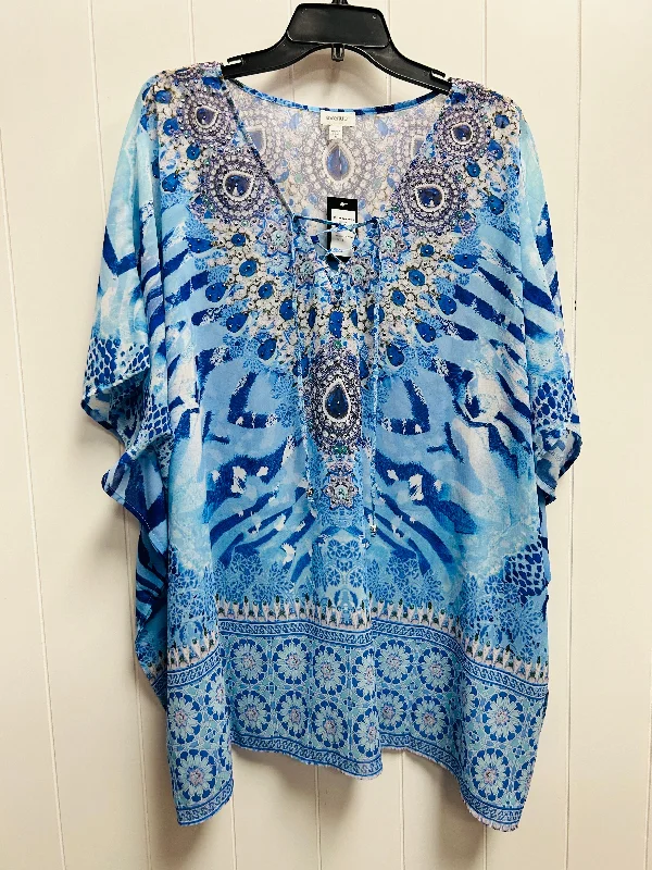 Blue Blouse Short Sleeve Avenue, Size 18