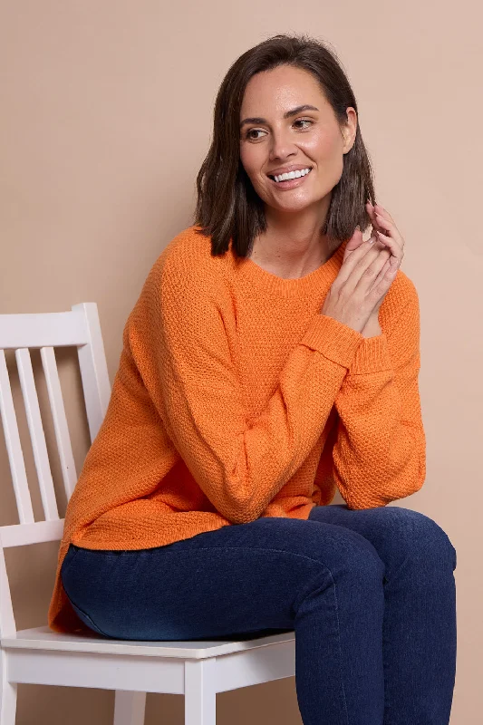 Brenda Waffle Knit - Orange