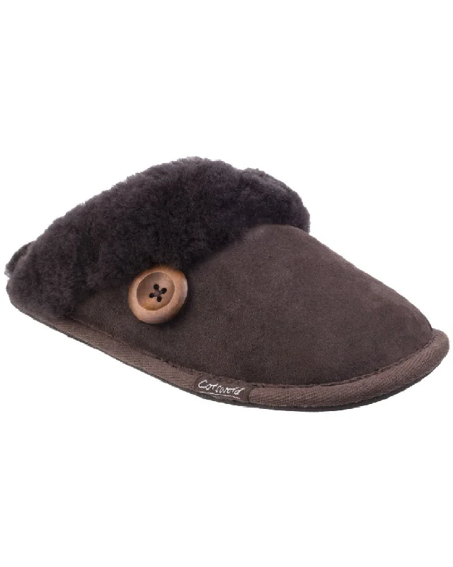 Cotswold Womens Lechlade Sheepskin Mule Slippers