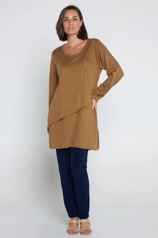 Divina Knit Tunic - Tan