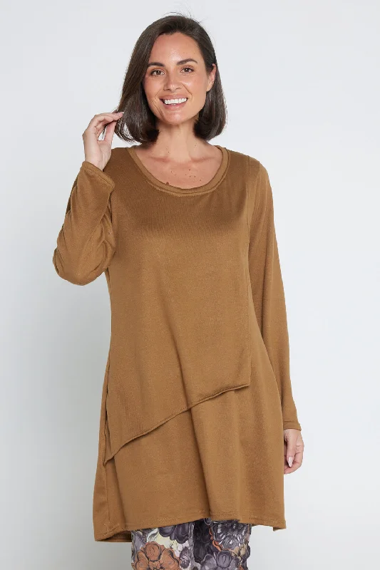 Divina Knit Tunic - Tan