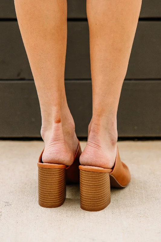 Give It Your All Camel Brown Mule Booties