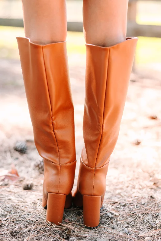 Keep It Going Cognac Brown Boots