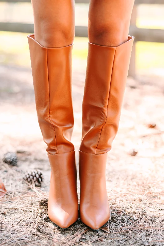 Keep It Going Cognac Brown Boots