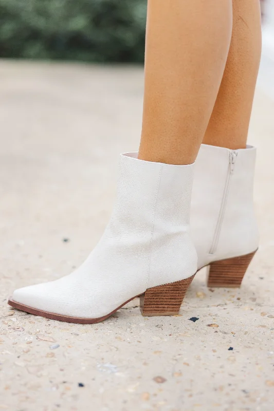 Let The Record Show Beige Booties