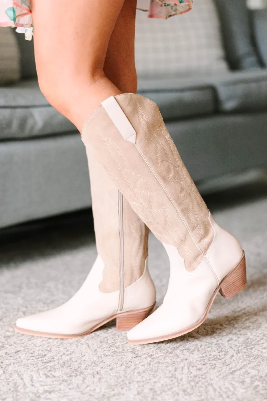 Matisse: Can't Get Enough Natural White Western Boots