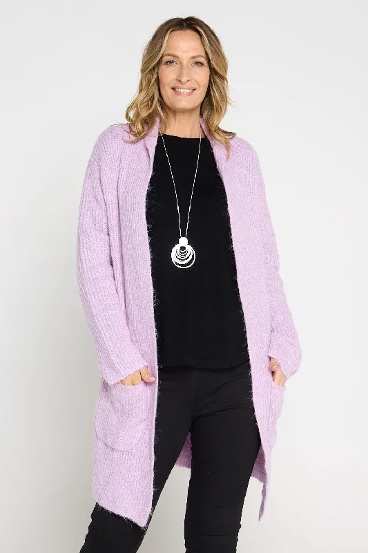 Penelope Knit Cardi - Lilac