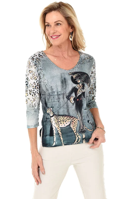 Parisian Cheetah Knit Top