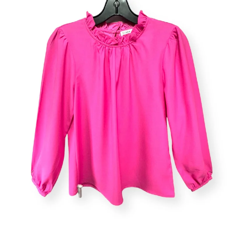 Pink Blouse Long Sleeve J. Crew, Size Petite   S