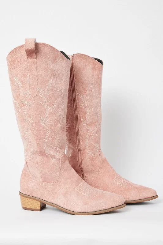 Pink Western Boots