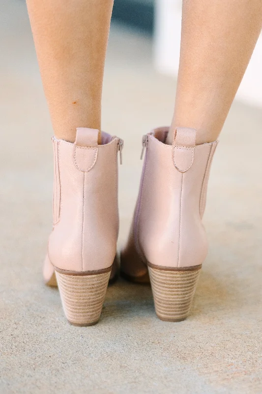 Matisse: Ready For Me Blush Pink Rhinestone Booties