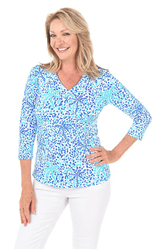 Jungle Cat Classic UPF50+ V-Neck Top