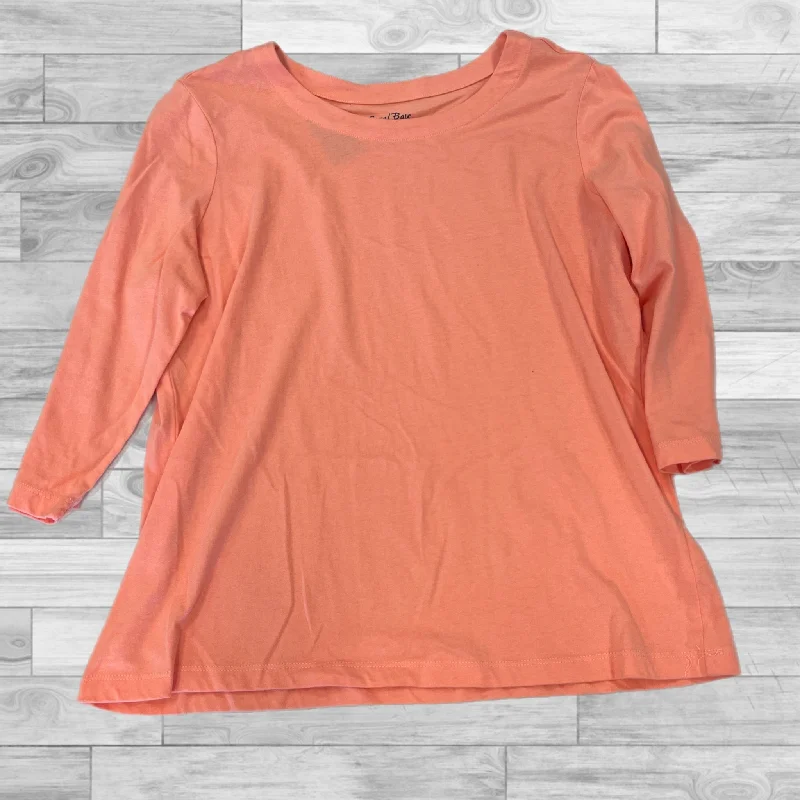 Top 3/4 Sleeve Basic By Coral Bay In Coral, Size: Petite L