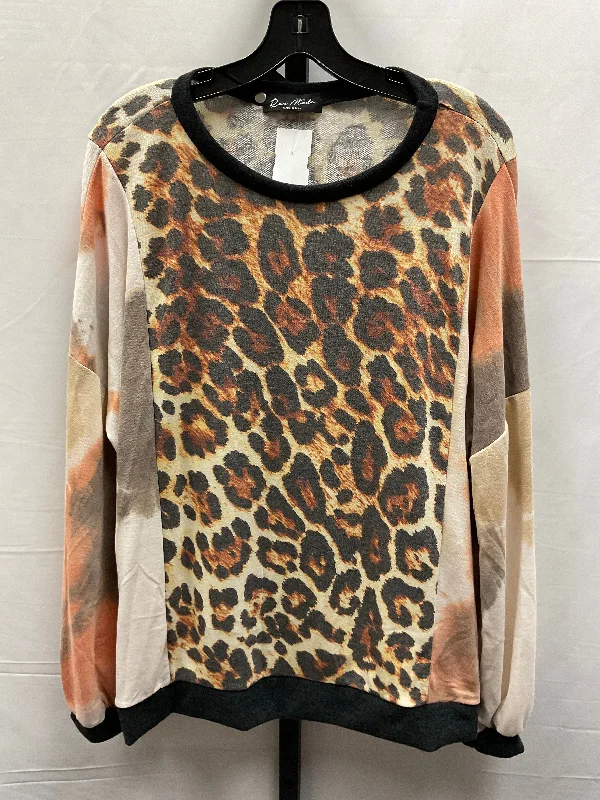 Top Long Sleeve By Clothes Mentor In Animal Print, Size: 3x