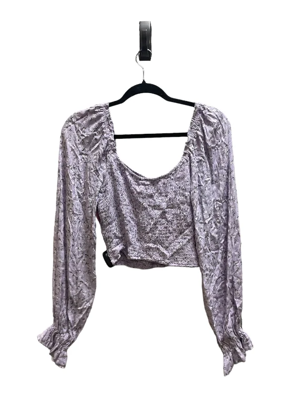 Top Long Sleeve By Hollister In Purple, Size: M