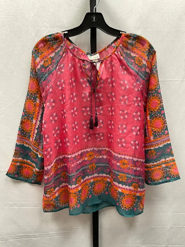 Top Long Sleeve By Natural Life In Multi-colored, Size: S