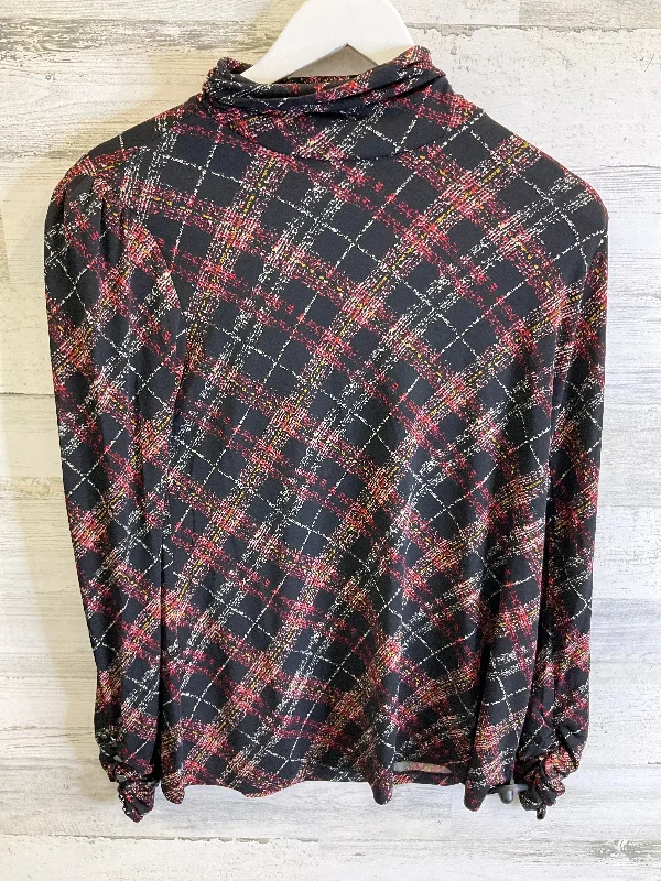 Top Long Sleeve By Susan Graver In Black & Red, Size: Xs