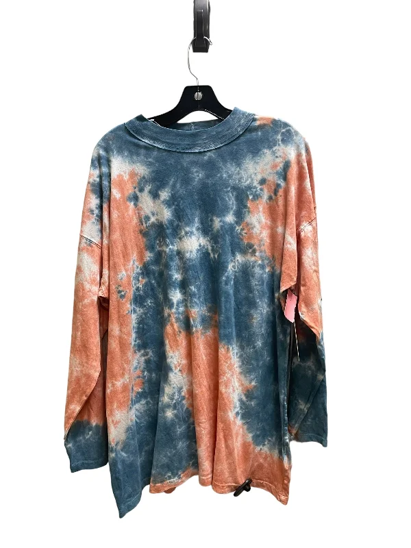 Top Long Sleeve By We The Free In Tie Dye Print, Size: M