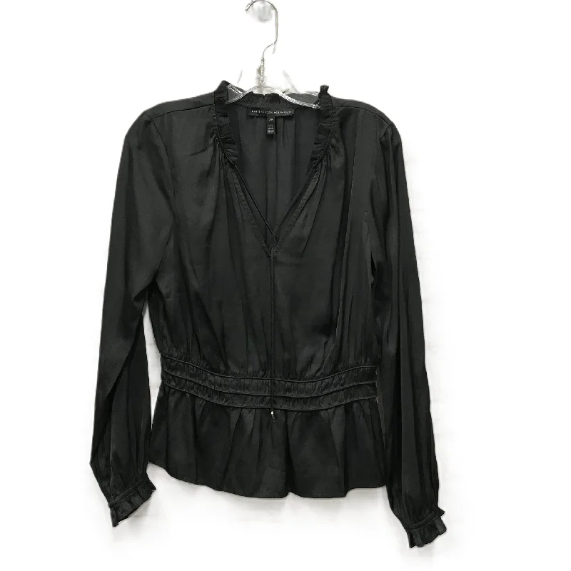 Top Long Sleeve By White House Black Market In Black, Size: Xs