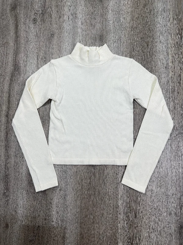 Top Long Sleeve By Zara In White, Size: Xs