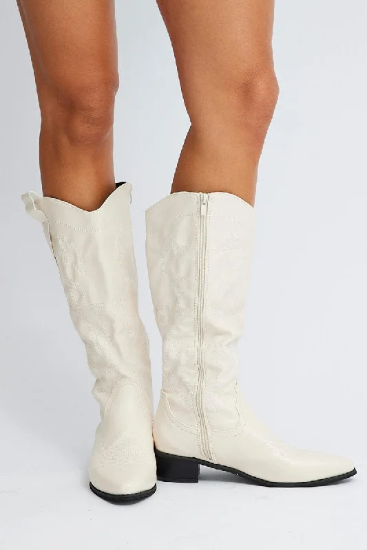 White Cowboy Boots