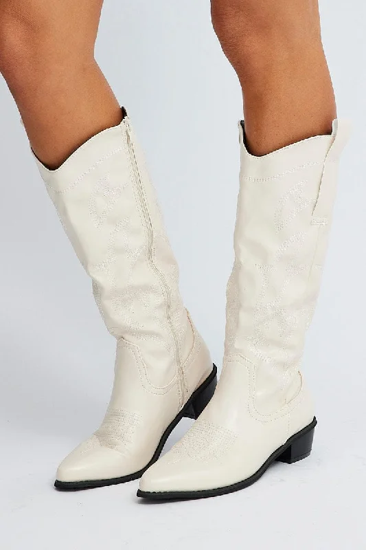 White Cowboy Boots