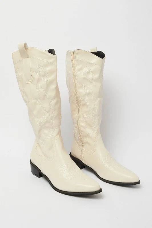 White Cowboy Boots