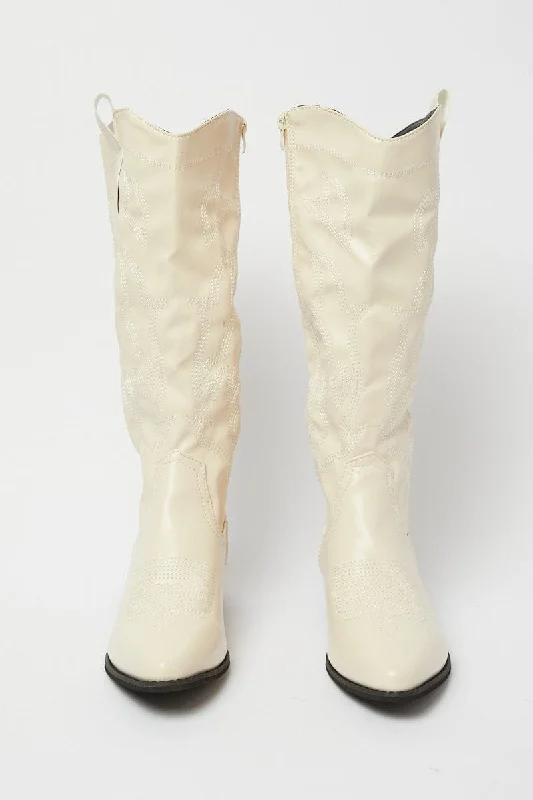 White Cowboy Boots