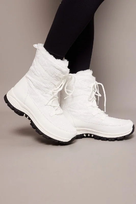 White Snow Boots