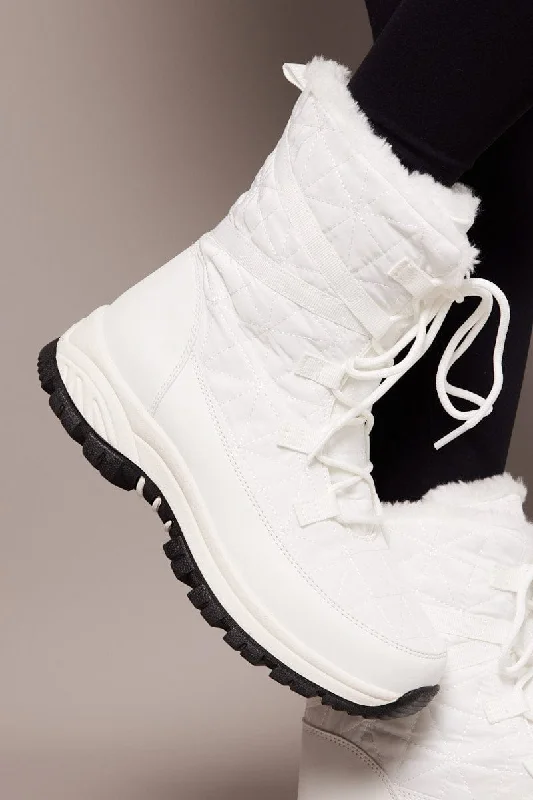 White Snow Boots