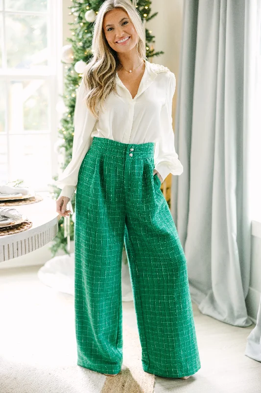 All The Best Green Tweed Pants