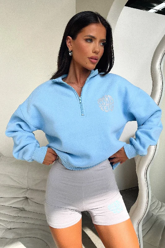 Beckham Half Zip Sweater - Blue