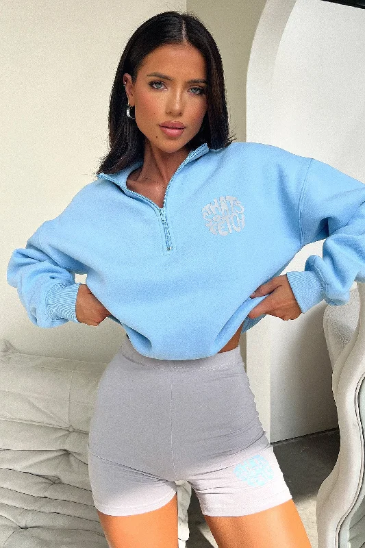 Beckham Half Zip Sweater - Blue