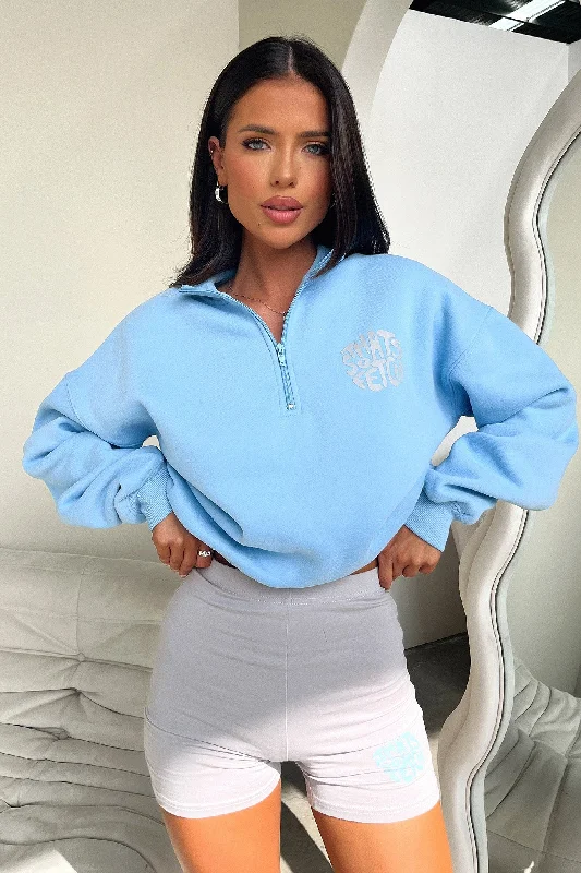 Beckham Half Zip Sweater - Blue