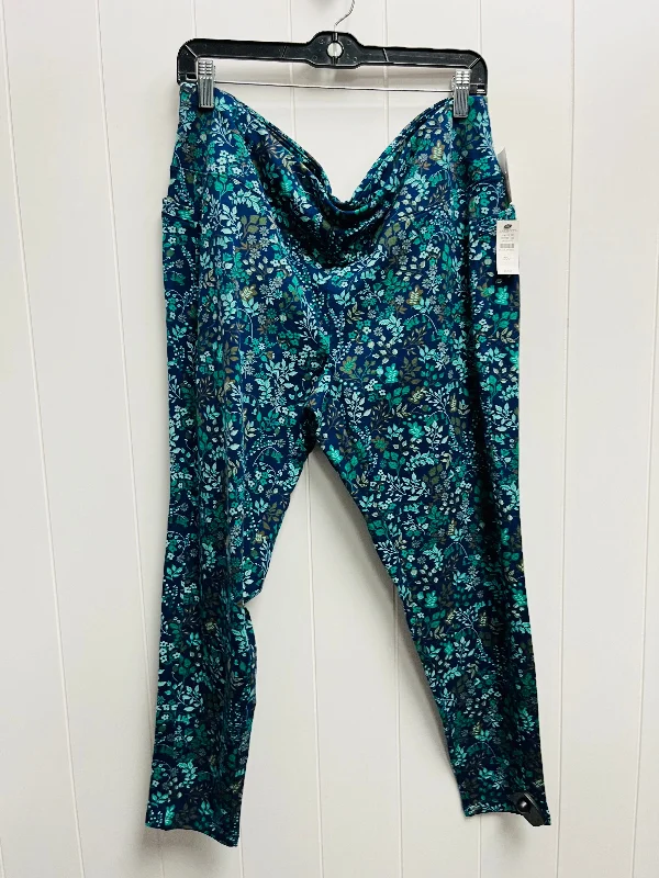 Blue & Green Pants Leggings Talbots, Size 2x