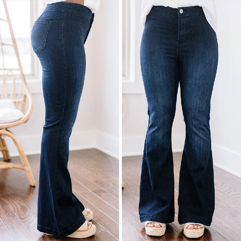 Break It Down Petite Dark Wash Flare Jeans