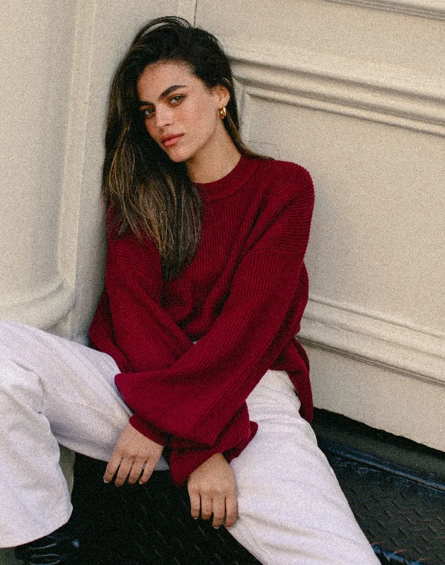 Cody Oversized Jumper (Cherry)