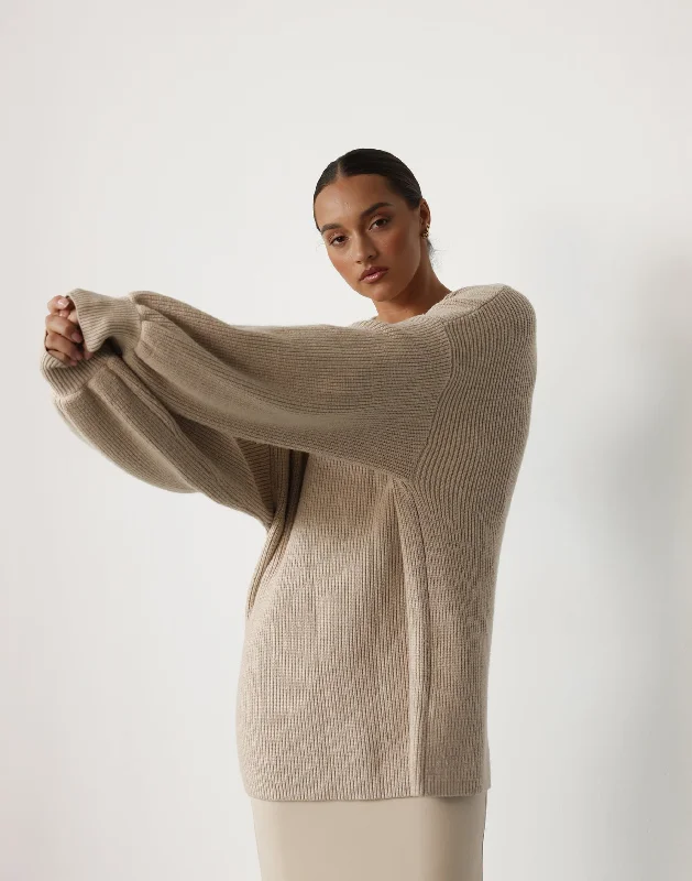 Cody Oversized Jumper (Oatmeal)