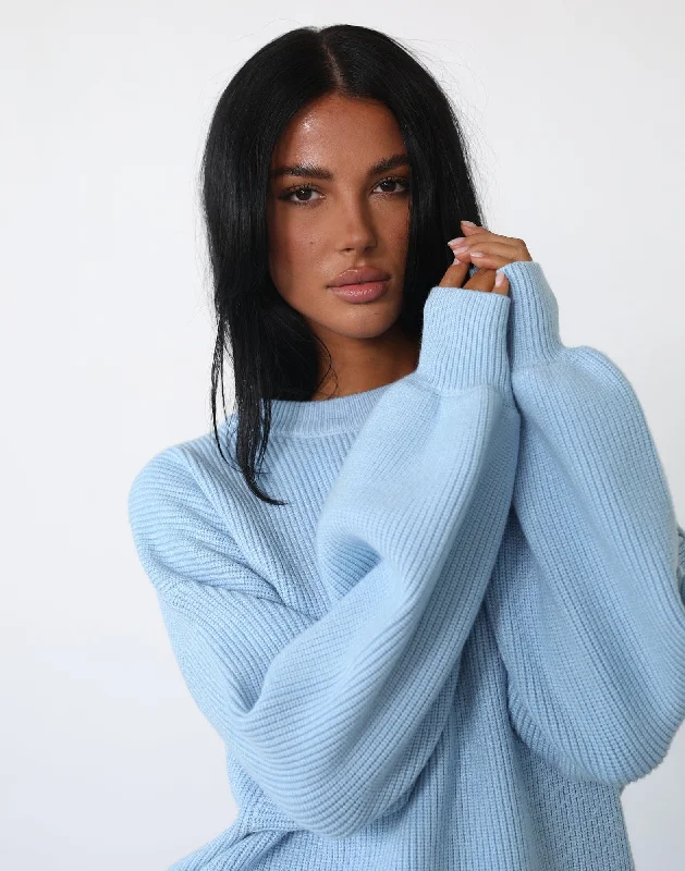 Cody Oversized Jumper (Powder Blue)