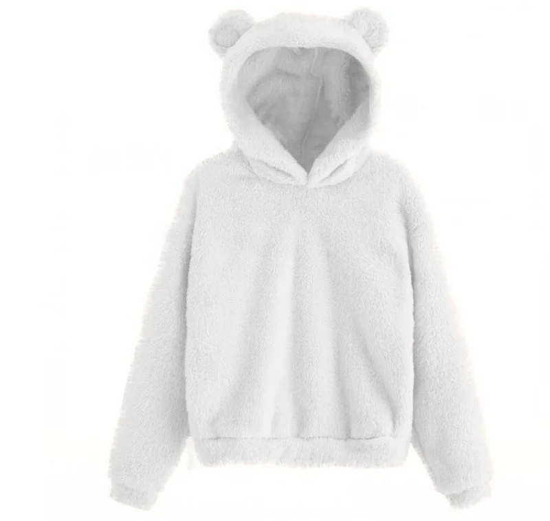 Creative Trendy Fluffy Rabbit Hooded Warm Sweaters