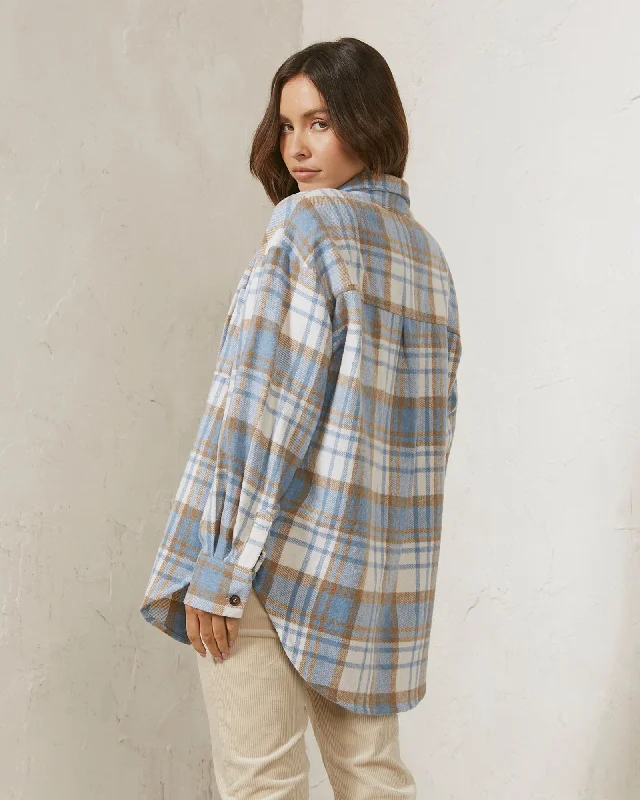 Elin Blue Check Shacket